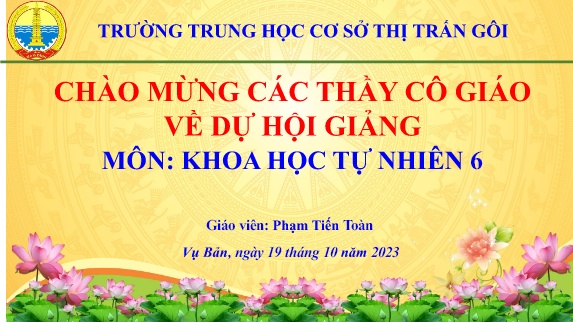 Bài giảng Khoa học tự nhiên Lớp 6 Sách Kết nối tri thức - Bài 18: Tế bào - Năm học 2023-2024 - Trường THCS Thị trấn Gôi