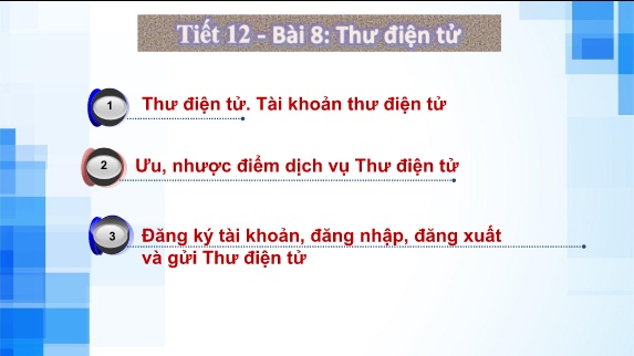 Bài giảng Tin học Lớp 6 Sách Kết nối tri thức - Tiết 12, Bài 8: Thư điện tử - Trường THCS Liên Bảo