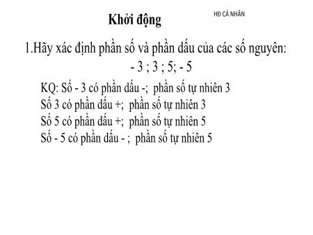 Bài giảng Toán Lớp 6 Sách Kết nối tri thức - Bài 14: Phép cộng và phép trừ số nguyên (Tiết 1) - Trường THCS Mỹ Thắng
