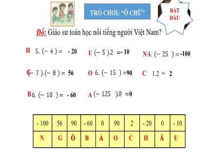 Bài giảng Toán Lớp 6 Sách Kết nối tri thức - Tiết 38: Phép nhân hai số nguyên (Tiết 2)
