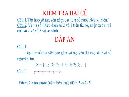 Bài giảng Toán Lớp 6 - Tiết 30: Tập hợp số nguyên - Đỗ Thị Hương