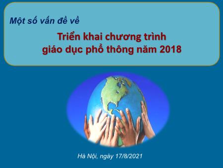 Chuyên đề Triển khai chương trình giáo dục phổ thông năm 2018
