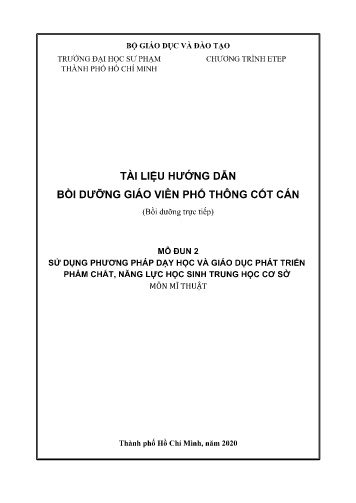 Mô đun Sử dụng phương pháp dạy học, giáo dục phát triển phẩm chất, năng lực học sinh Trung học Cơ sở môn Mĩ thuật