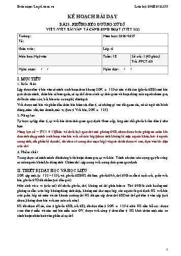 Giáo án Ngữ văn lớp 6 - Tuần 18 - Tích hợp năng lực số và AI năm học 2026-2027